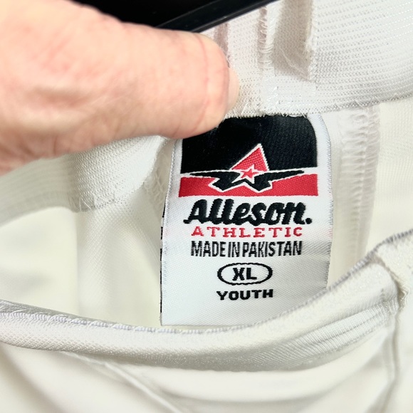 Football Pants XL Youth White Alleson Athletic  EUC - Picture 8 of 9